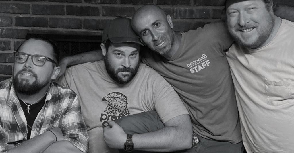 suppa time in front of a fireplace